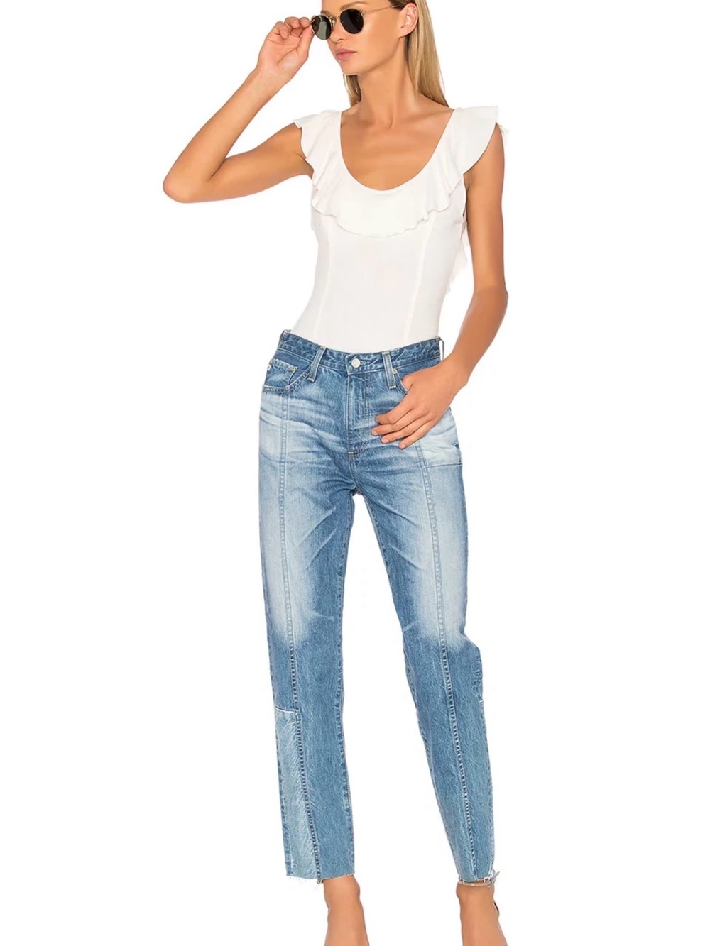 Ag Adriano Goldschmied “The Phoebe”Vintage High-Waisted Tapered Jeans